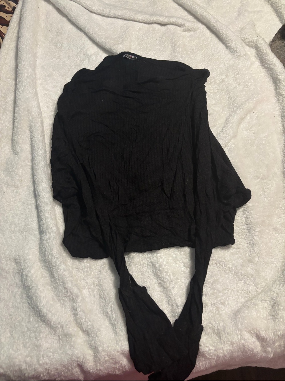 Fashion Nova Black Long Sleeve Top